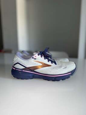 Brooks Ghost 15 Women's Running Shoes Size 8.5 Spa Blue Neo Pink Copper